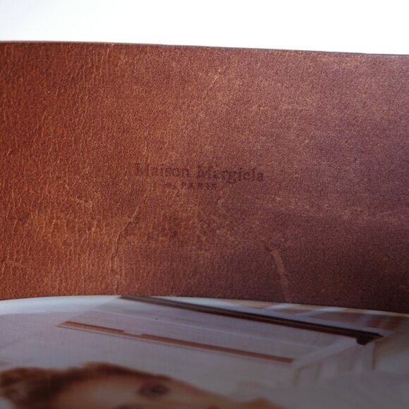 Maison Margiela Oversized Leather Belt with Silver Hardware main image 4